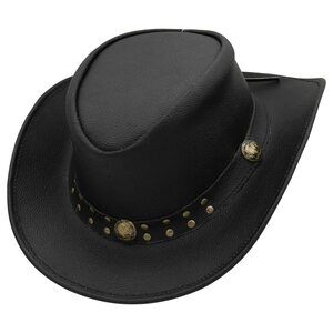 2643 Australian Cowboy Leather Hat Steampunk Halloween Unisex Adult For Men